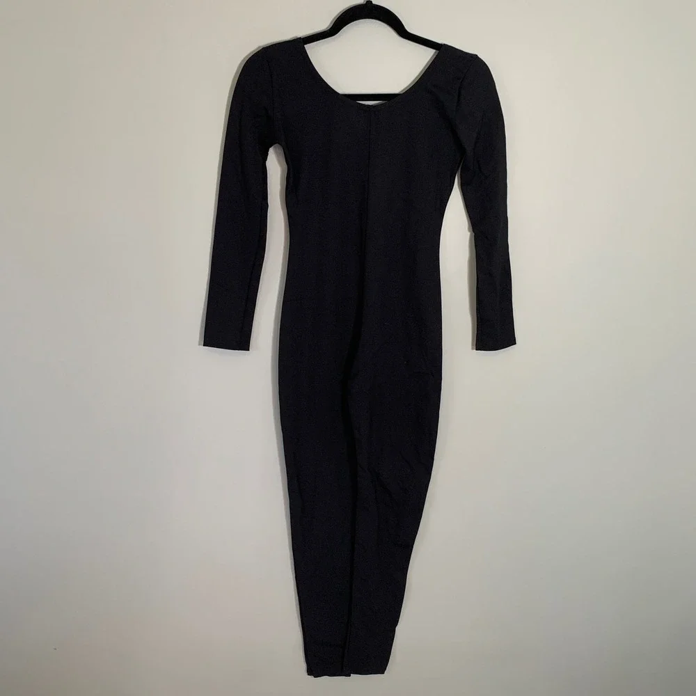 Capezio Black Long Sleeve Unitard Leotard Kids Youth Lg‎ Dance Gymnastics Ballet